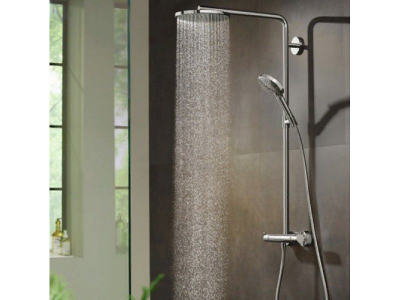 Купить Душевая система Hansgrohe Raindance Select S Showerpipe 240 1jet PowderRain 27633000, хром