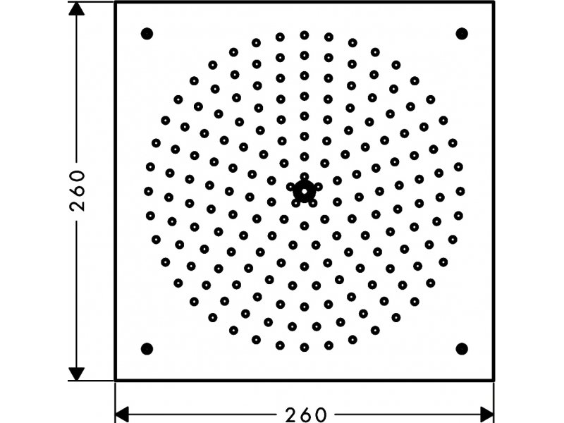 Купить Верхний душ Hansgrohe 26472000 Raindance Air, 26х26 см, 1 режим струи