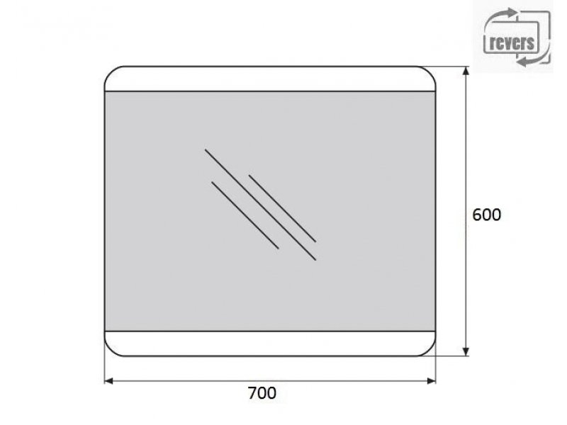 Купить Зеркало BelBagno SPC-CEZ-700-600-LED-BTN 70 x 60 см со встроенным светильником и кнопочным выключателем