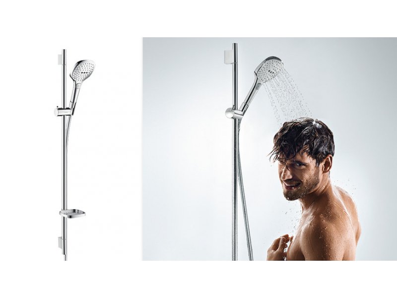 Купить Душевой гарнитур Hansgrohe Raindance Select 150 3jet 27856000, хром, 150 мм