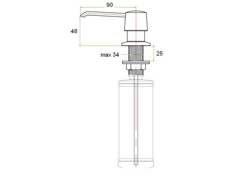 Купить Дозатор жидкого мыла Zorg Inox ZR-20 ЧЕРНЫЙ МЕТАЛЛИК