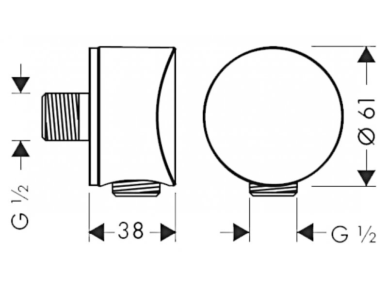 Купить Шланговое подключение Hansgrohe FixFit S, хром, 27456000