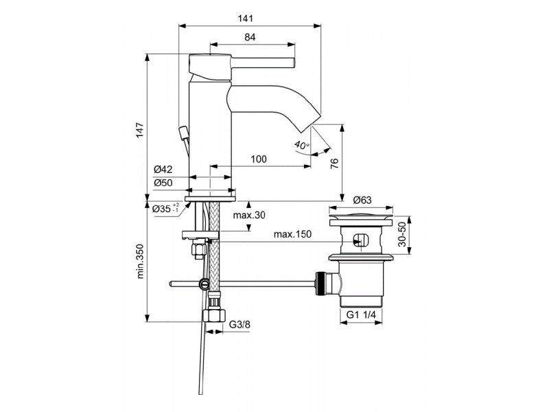 Купить Смеситель Ideal Standard Ceraline для раковины, хром, BC192AA