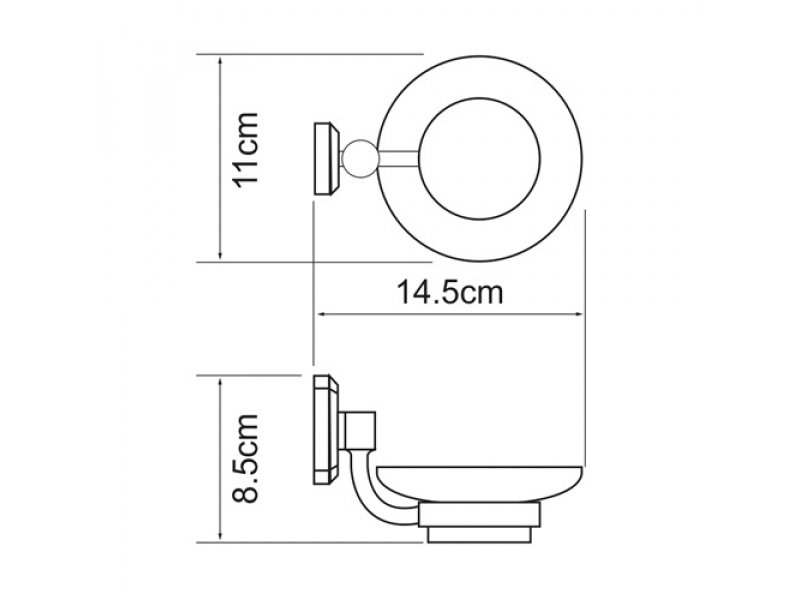 Купить Мыльница стеклянная с держателем WasserKRAFT 3029