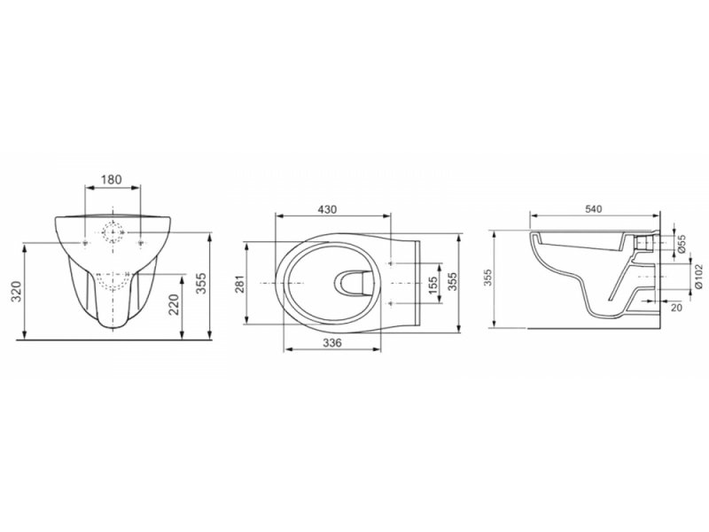 Купить Инсталляция TECE Base K440407.WC1 с унитазом TECE V04 с кнопкой смыва TECEnow, черный матовый