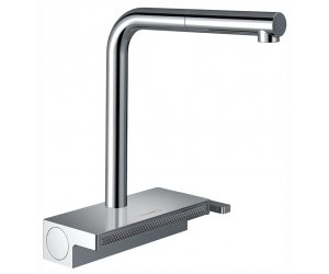 Кухонный смеситель Hansgrohe Aquno Select M81, 73830000, ComfortZone 250, с вытяжным изливом, 2 режима струи, хром