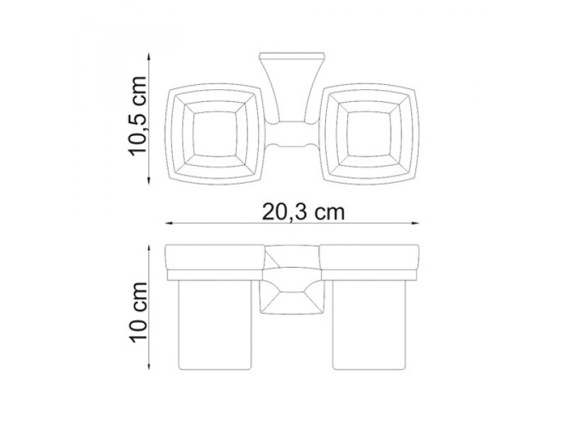 Купить Стакан с держателем WasserKRAFT Wern 2528D, двойной