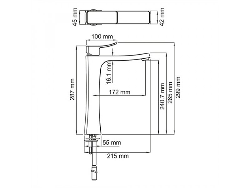 Купить Смеситель для раковины WasserKRAFT Aller 1063H, хром