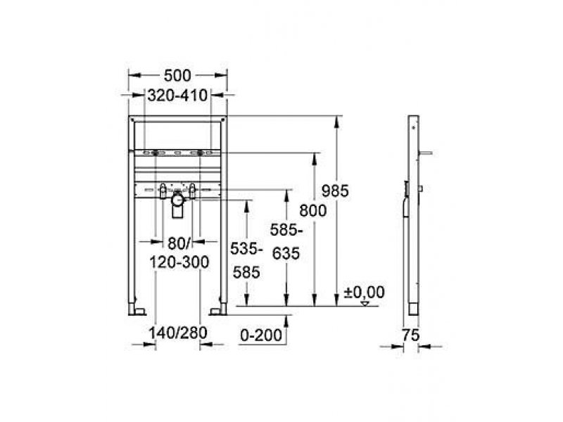 Купить Инсталляция для раковины Grohe Rapid SL 38541000 для раковины