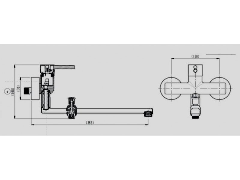 Купить Смеситель Vitra MINIMAX S, арт. A42037EXP, для ванны/душа