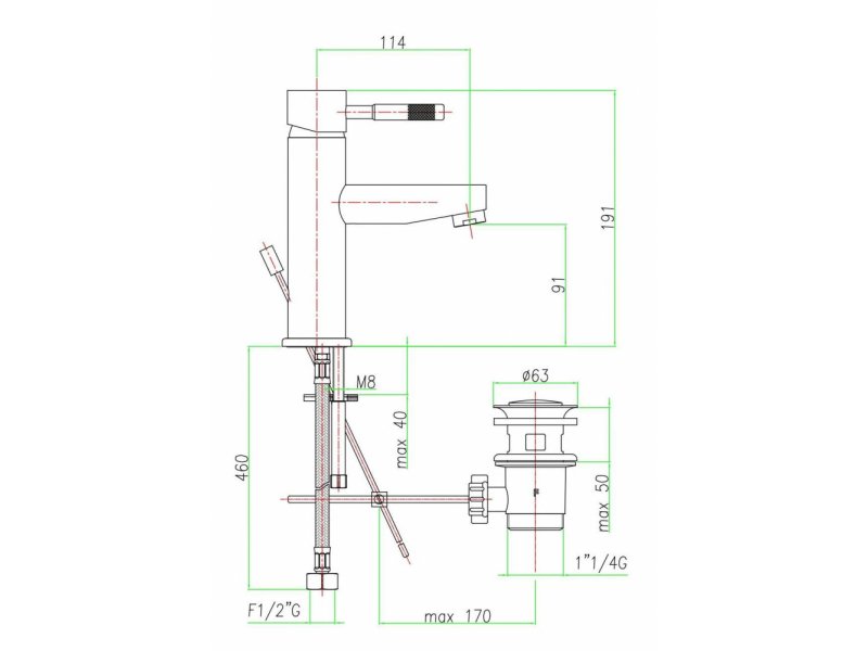 Купить Смеситель Fiore Xenon для раковины, хром, 44CR5271