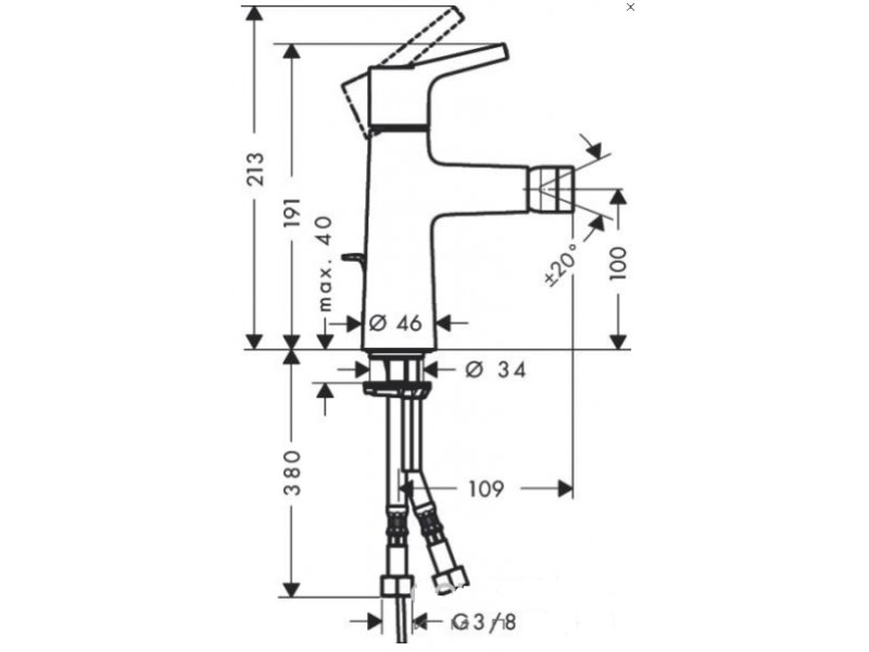 Купить Смеситель для биде Hansgrohe Talis S 72200000