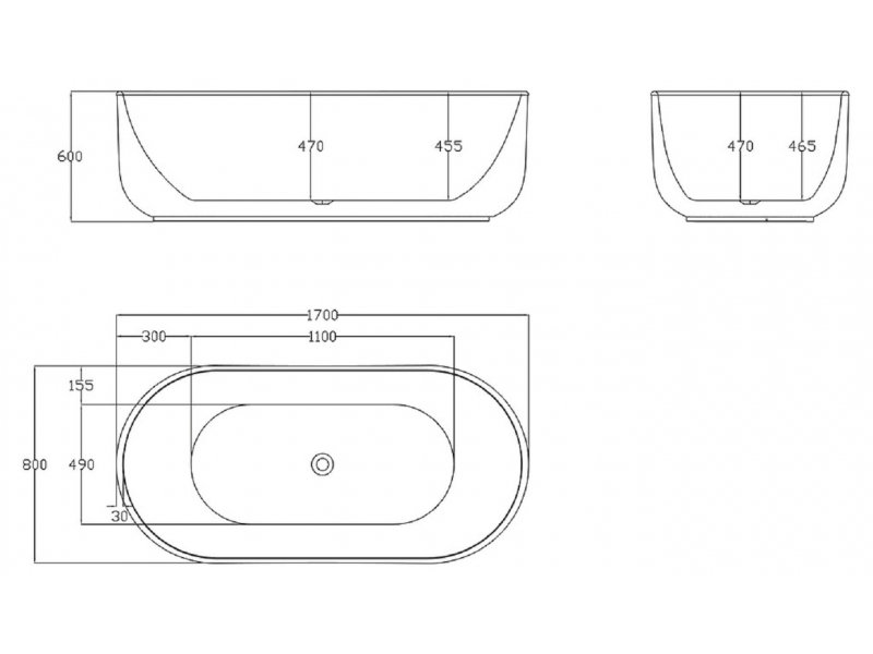 Купить Ванна акриловая BelBagno BB401-1700-800, 170 х 80 см