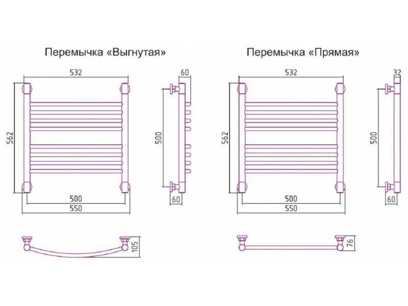 Купить Полотенцесушитель водяной Сунержа Богема+ 50 x 50 см, 00-0220-5050, прямые перемычки, хром