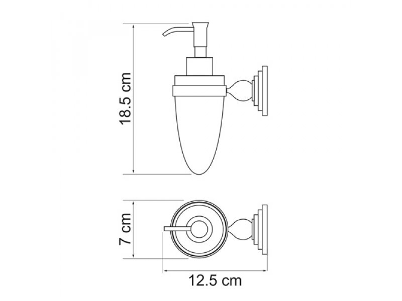 Купить Дозатор стеклянный с держателем WasserKRAFT Ammer 7099