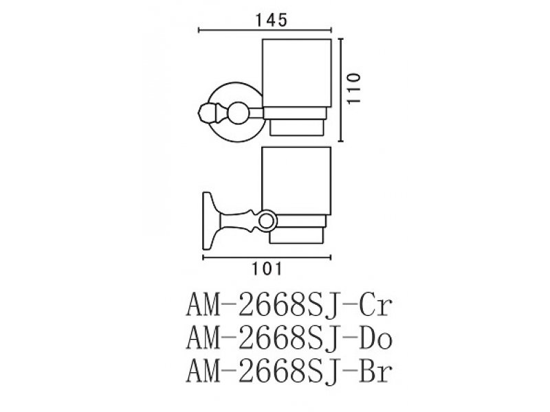 Купить Стакан Art&Max Antic Crystal AM-E-2668SJ-Br, бронза