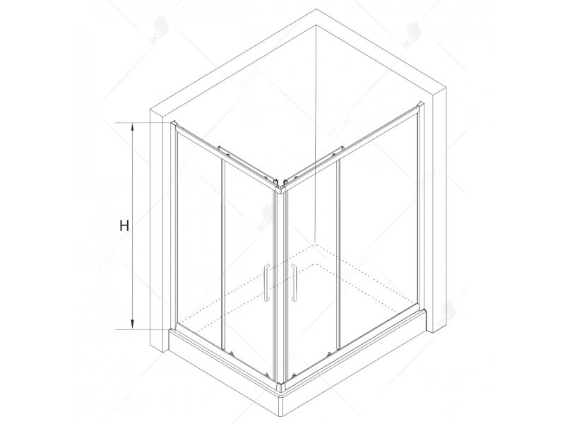 Купить Душевой уголок RGW CL-44 В 32094480-14 80 х 100 см, дверь раздвижная, стекло прозрачное, черный