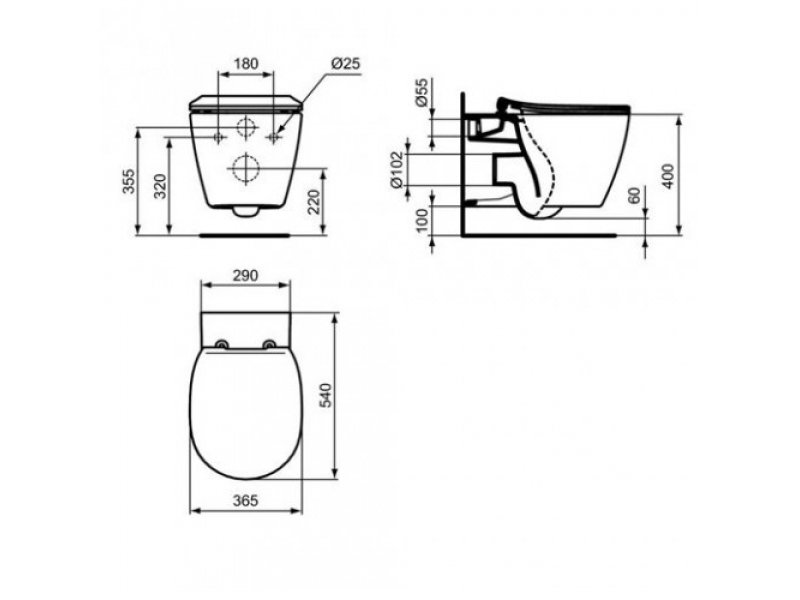 Купить Инсталляция Ideal Standard с унитазом Connect AquaBlade E047901, сиденье микролифт, комплект (E212701)