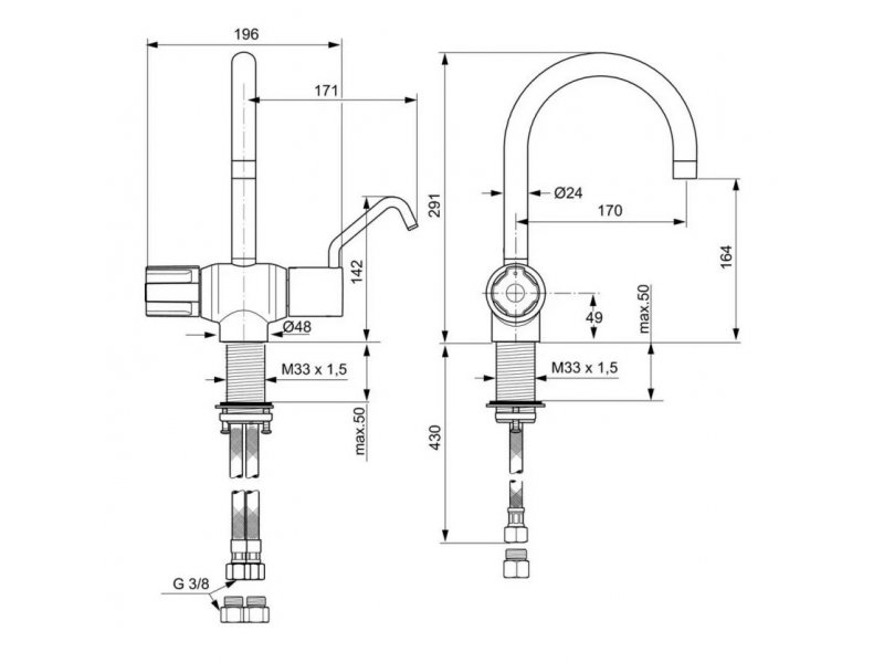 Купить Смеситель Ideal Standard Venlomix Medical термостатический для раковины, хром, A5547AA