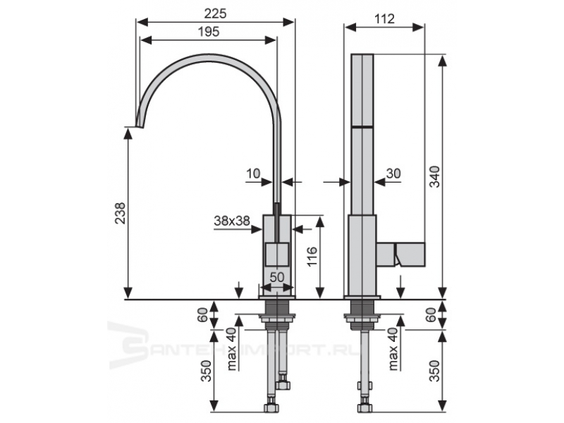 Купить Смеситель для кухни Emmevi Siris 47007LACR, хром