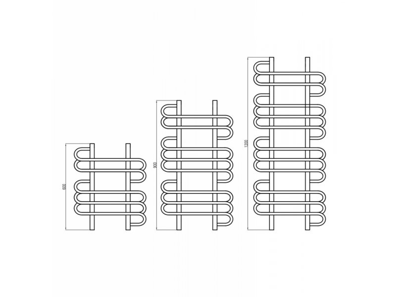 Купить Полотенцесушитель водяной Grota Rivolo 50 x 90 см, ширина 50 см, высота 90 см, крашеный белый