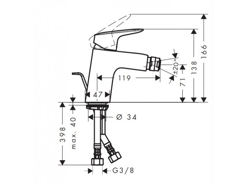 Купить Смеситель для биде Hansgrohe Logis 71204000