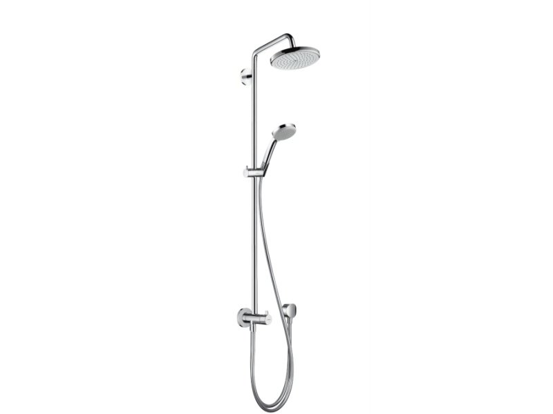 Купить Душевой гарнитур Hansgrohe 27224000 Croma 220 Showerpipe Reno с поворотным верхним душем, диаметр 220 мм