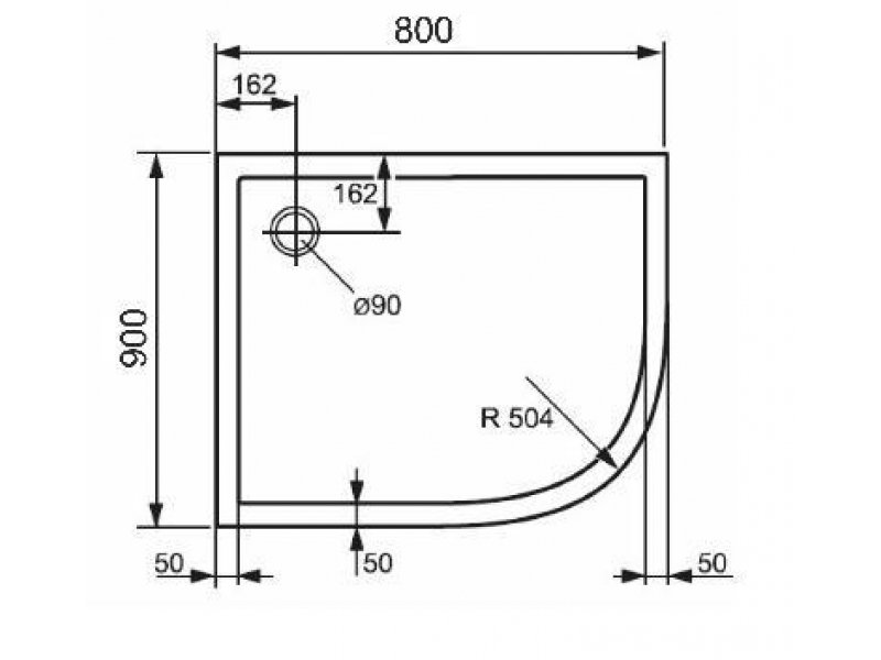 Купить Душевой поддон Huppe PURANO 80 x 90 x h4 см, 202155.055, R504, из искусственного камня