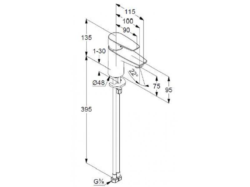 Купить Смеситель для раковины Kludi Pure&Solid 340280575