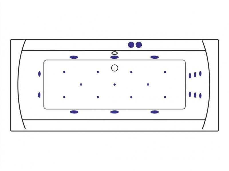 Купить Ванна гидромассажная Excellent Aquaria Lux 180 x 80 см, ULTRA, хром, каркас в подарок