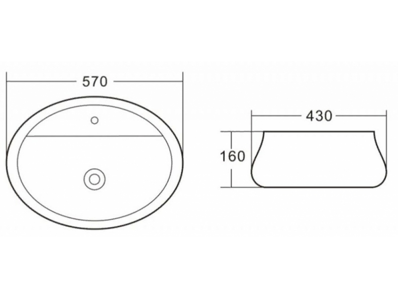 Купить Раковина BelBagno BB1399 накладная 57 х 43 х 16 см