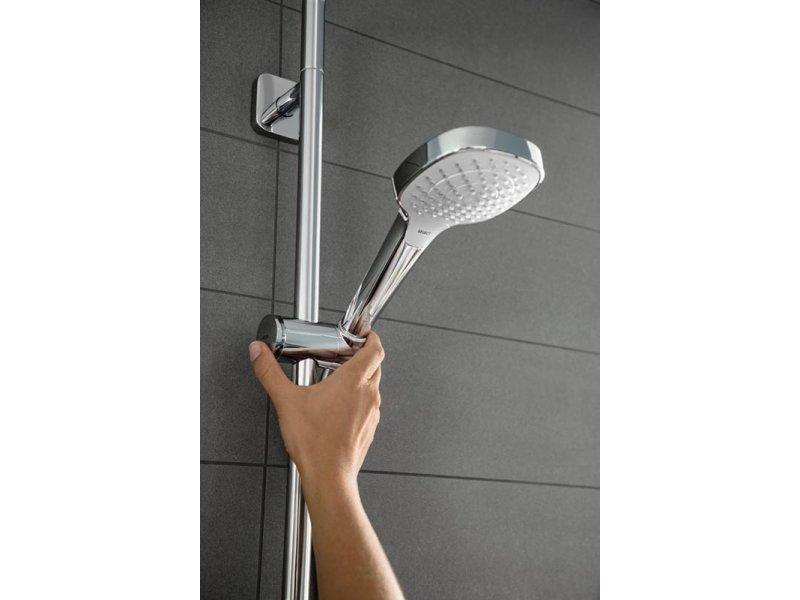 Купить Душевой гарнитур Hansgrohe Croma Select E Multi EcoSmart 26591400, штанга 90 см, белый/хром