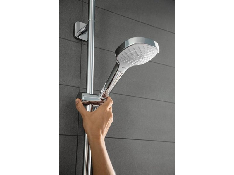 Купить Душевой гарнитур Hansgrohe Croma Select E Multi EcoSmart 26591400, штанга 90 см, белый/хром