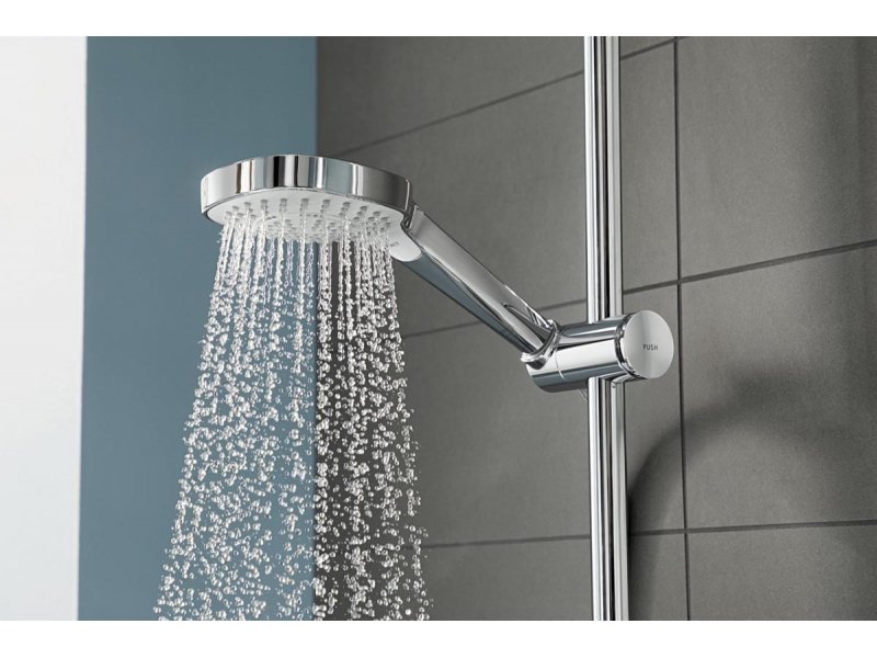 Купить Душевой гарнитур Hansgrohe Croma Select E Multi EcoSmart 26591400, штанга 90 см, белый/хром