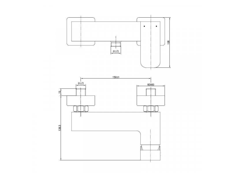 Купить Смеситель Aquanet Cubic SD90447 (187231) для душа