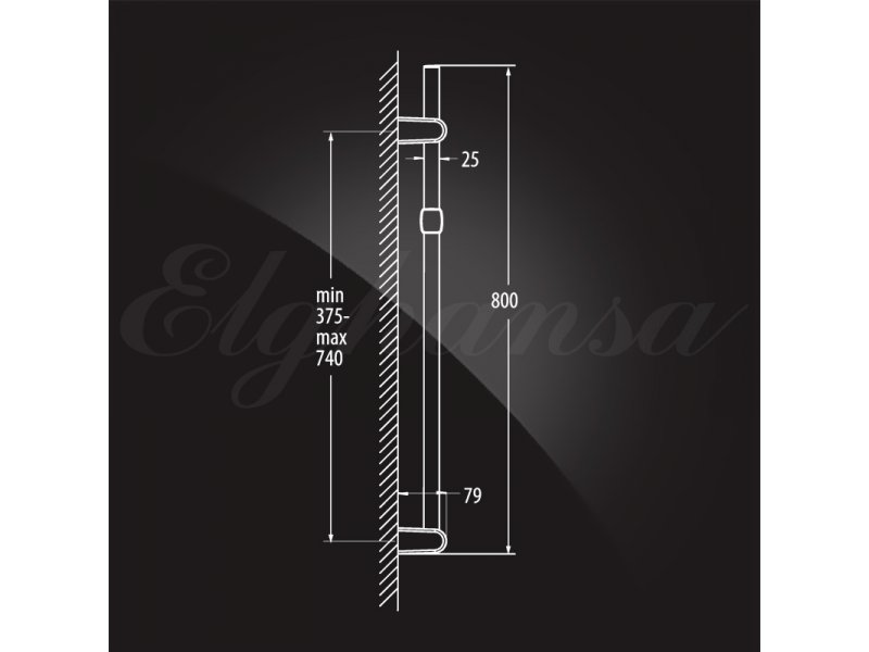 Купить Душевой гарнитур ELGHANSA SB-78S 800 мм с мыльницей, хром