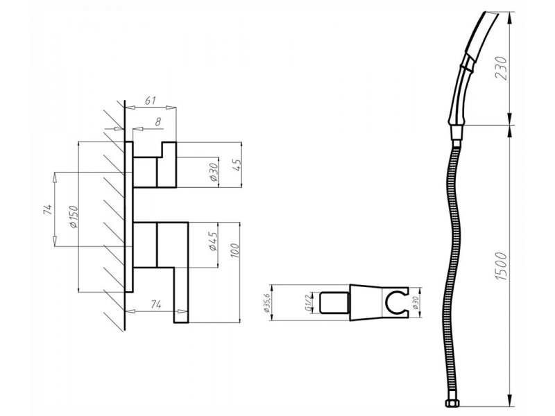 Купить Душевая система Aquanet Steel AF213-512S, сатин (242974)