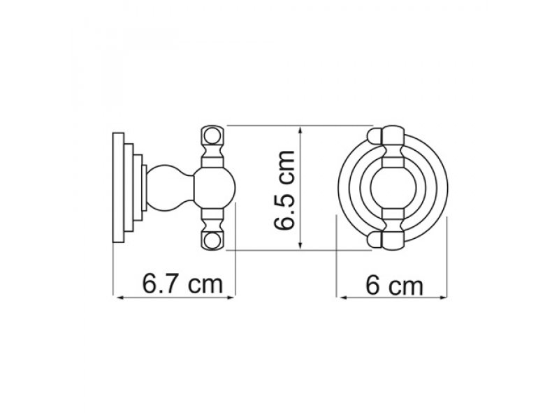 Купить Крючок WasserKRAFT Ammer K-7023D, двойной