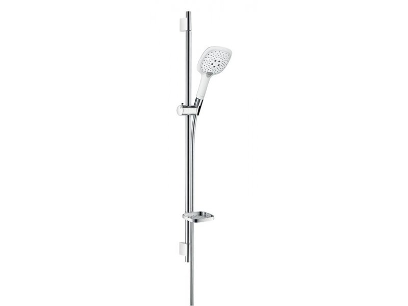 Купить Душевой гарнитур Hansgrohe Raindance Select E 150 3jet/ UnicaS Puro 0,90 м 27857400, 3 режима струи, хром/белый