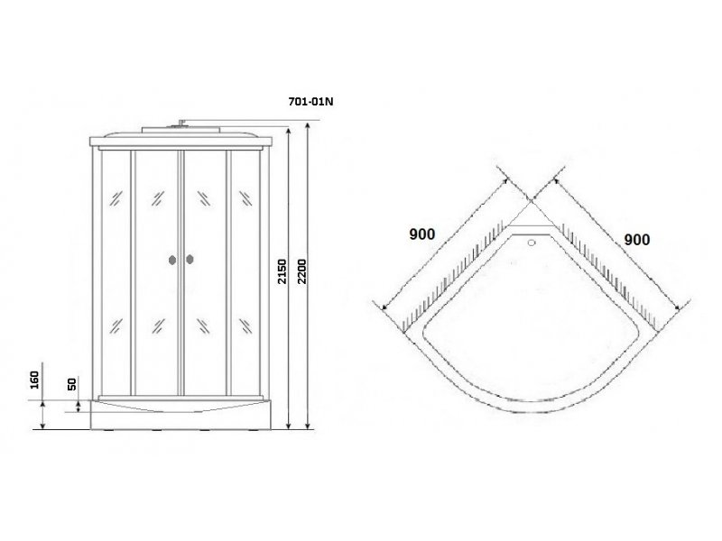 Купить Душевая кабина Niagara NG-701-01N 90 x 90 см