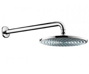 Верхний душ Hansgrohe Raindance S, 24х24 см, 1 режим струи, с держателем, хром, 27474000