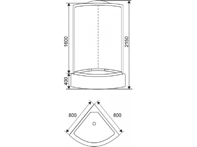 Купить Душевая кабина Arcus AS-108, 80 x 80 см, стекла матовые фактурные