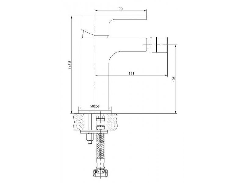 Купить Смеситель Aquanet Cubic SD90444-2 (187229) для биде