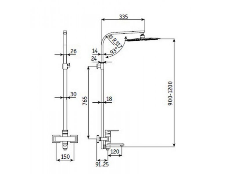 Купить Душевая система RGW Shower Panels SP-30, 30140130-01, хром