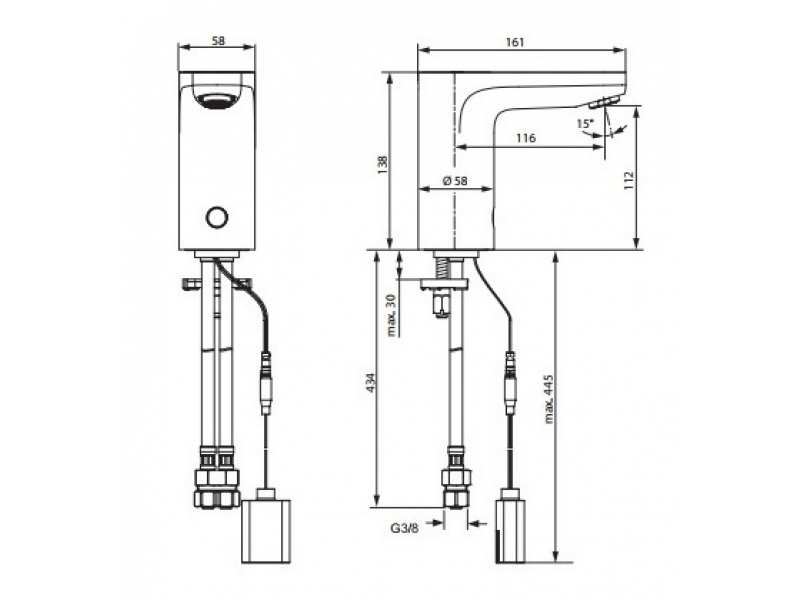 Купить Кран инфракрасный Ideal Standard Ceraplus для раковины, хром, A6144AA