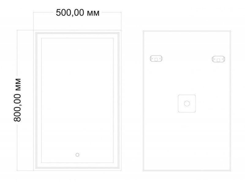 Купить Зеркало Art&Max Zoe AM-Zoe-500-800-DS-F, 50х80 см, с подсветкой