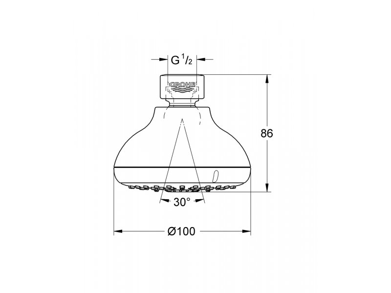 Купить Верхний душ Grohe New Tempesta 100 IV 27606001 (27606000), 100х100 мм, 4 режима струи, без держателя