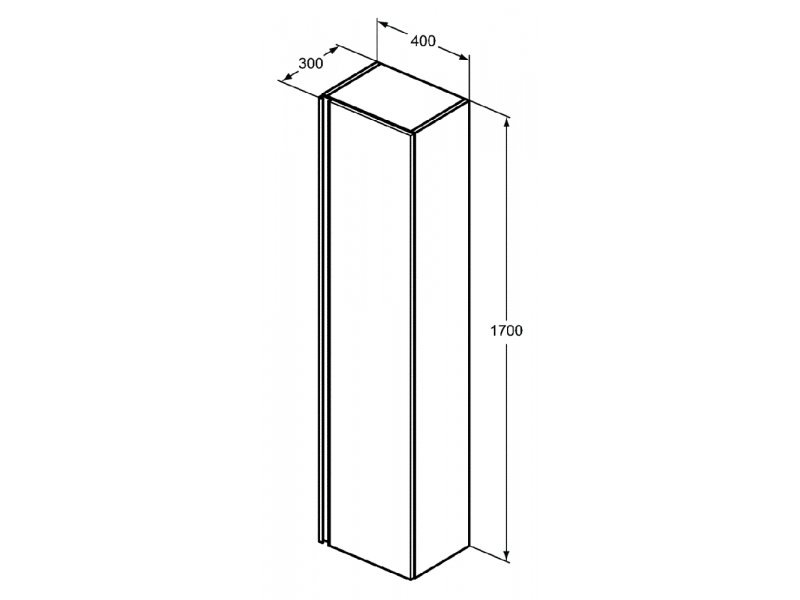 Купить Пенал Ideal Standard Tesi 40 см, белый глянцевый, T0054OV