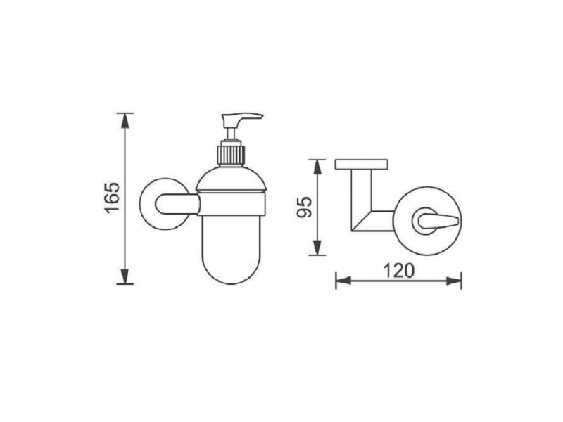 Купить Дозатор для мыла с держателем Aquanet 3681-J (187044)