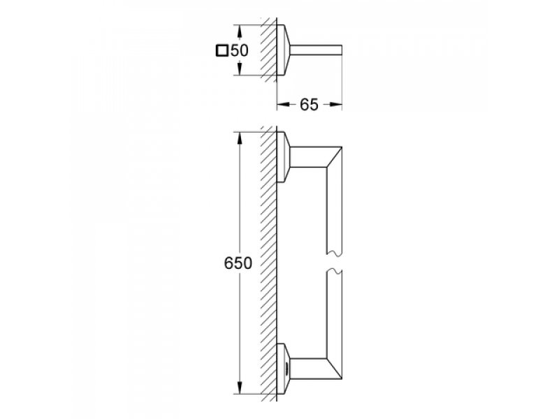 Купить Полотенцедержатель Grohe Allure Brilliant 40497000 65 см, хром